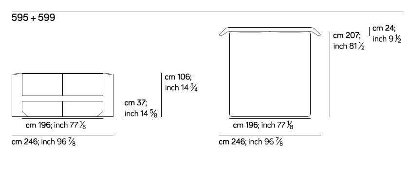Кожаная двуспальная кровать с мягким изголовьем Amura Panis ARCH-00124958 - Вид №5