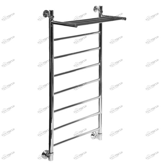 Полотенцесушитель водяной Aquanet Грация ЛП ВП 1200x500, с верхней полкой 00184166