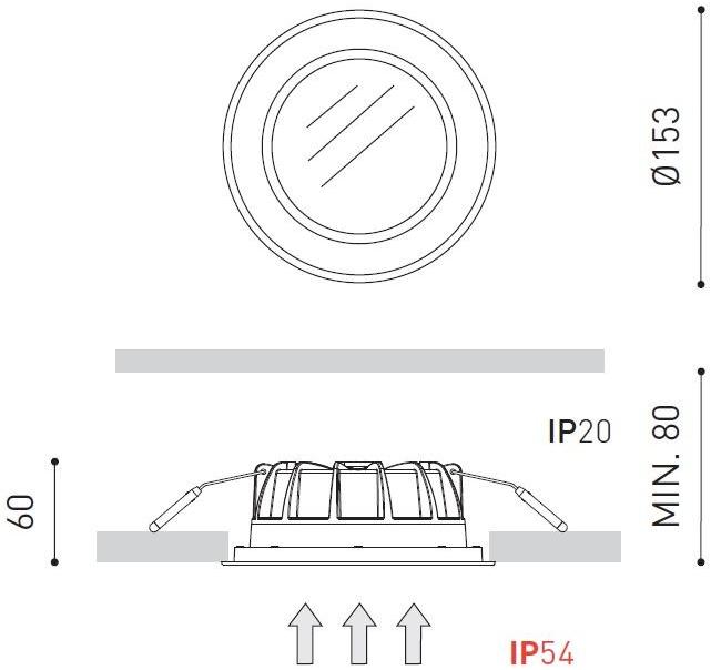 Arkoslight Встраиваемый алюминиевый светодиодный светильник Drop sun-id-1379226 - Вид №8