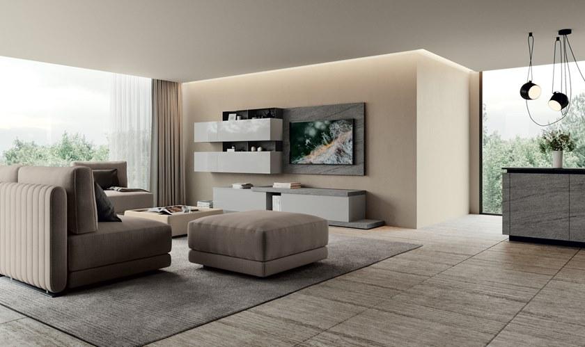 Febal Casa Квадратный пуф из ткани Softcase sun-id-1399684 - Вид №1