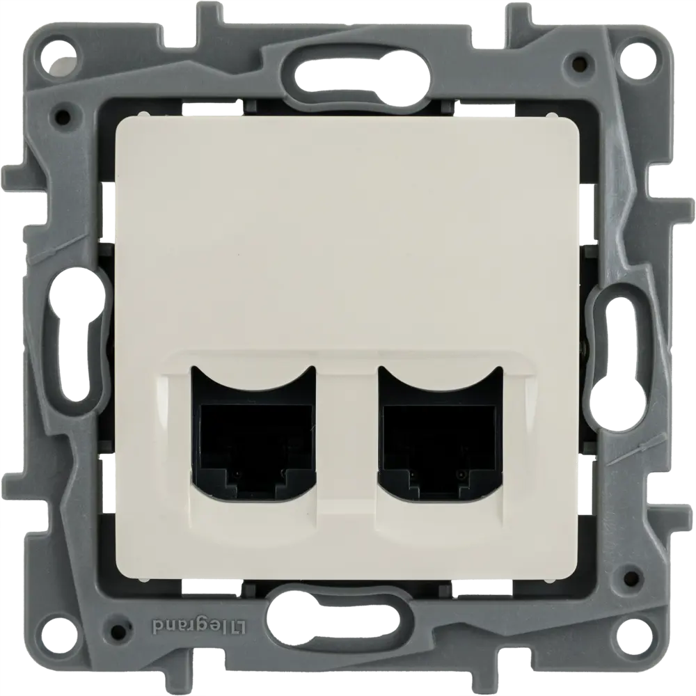 Legrand Etika: Двойная компьютерная розетка для сетевых подключений 82496477 STLM-0028692