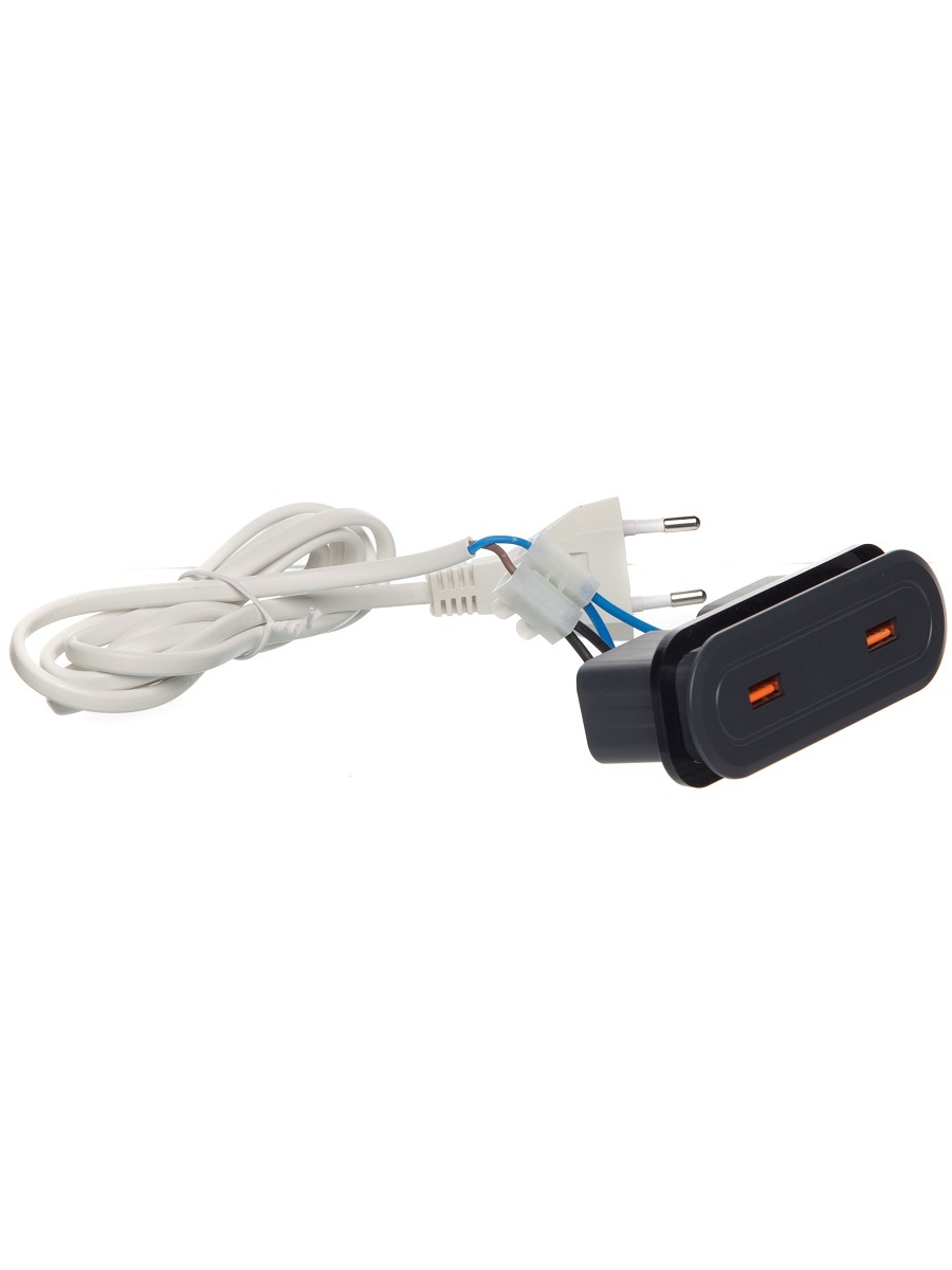 Блок электрических розеток Stripe Smooth 12025 Anthracite NAVAKO  - Вид №1