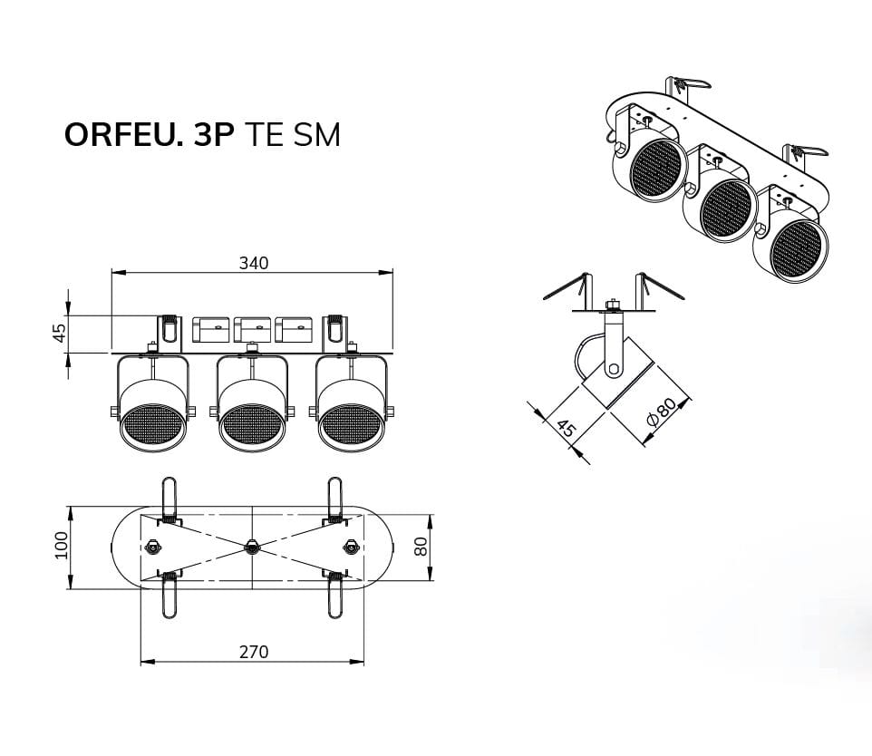 Алюминиевый регулируемый светодиодный потолочный светильник Exporlux ORFEU TE SM ARCH-00098128 - Вид №6