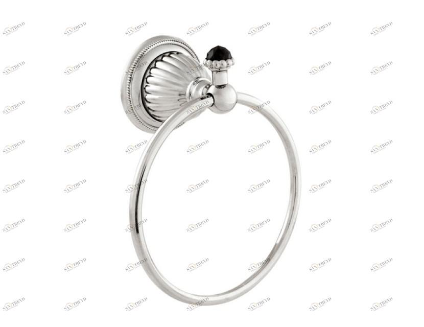 033273.N00.01 Кольцо для полотенца 165 мм с черными кристаллами Swarovski Золото 24К Mestre Artica