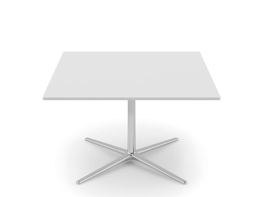 Квадратный алюминиевый и деревянный журнальный столик со спицами Infiniti Loop ARCH-00141068