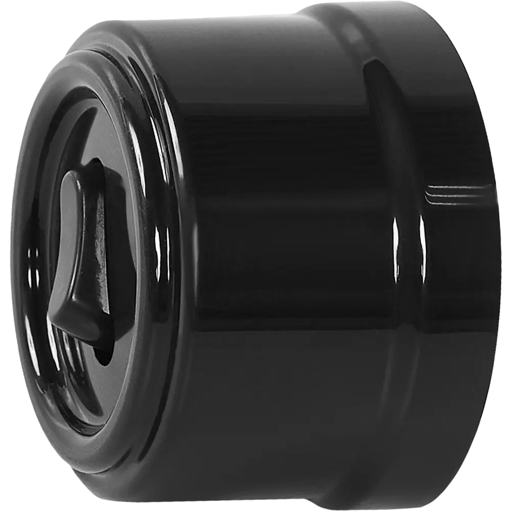 Выключатель накладной Electraline 1 клавиша цвет проходной черный 84229201 STLM-2043692 Ретро - Вид №3