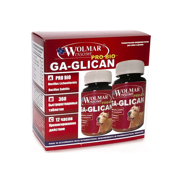 Т0026489 Витамины для собак Bio Ga-Glican 360таб WOLMAR 
