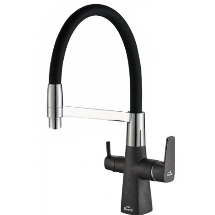 Steel Hammer SH 818-6 BLACK CR Смеситель для кухни Zorg 431x291  - Вид №1