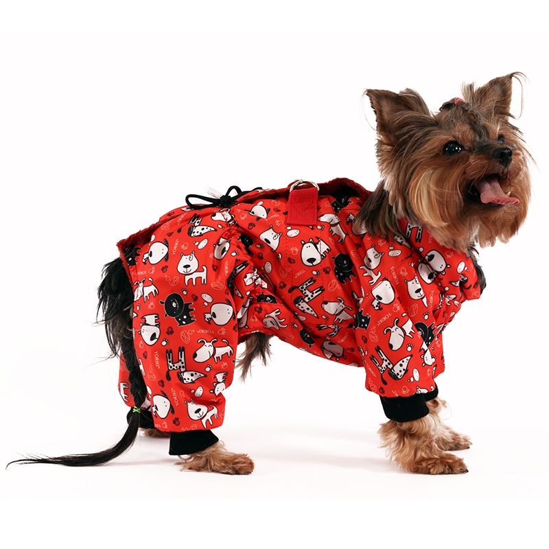 ПР0051112 Комбинезон для собак Спектр дев. (красн.) р-р М 24 см YORIKI 