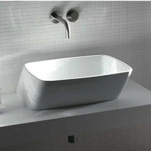 42467 Подвесная раковина настенная овальная   белая