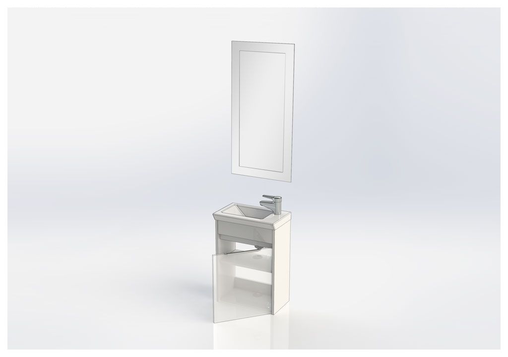 Мебель для ванной Aquanet Дувр 45 белый 00183198 - Вид №10