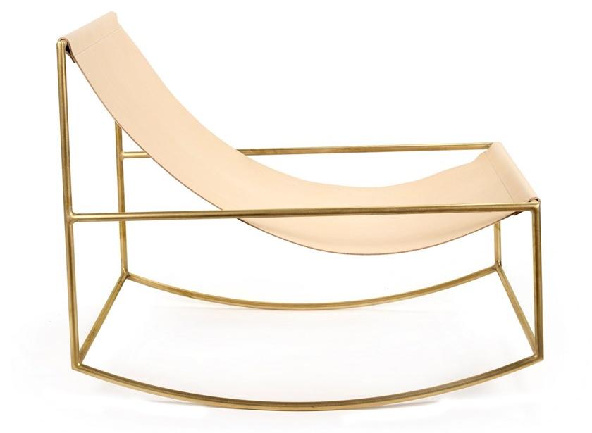 valerie_objects Кресло-качалка из латуни с подлокотниками  V9018019  - Вид №4