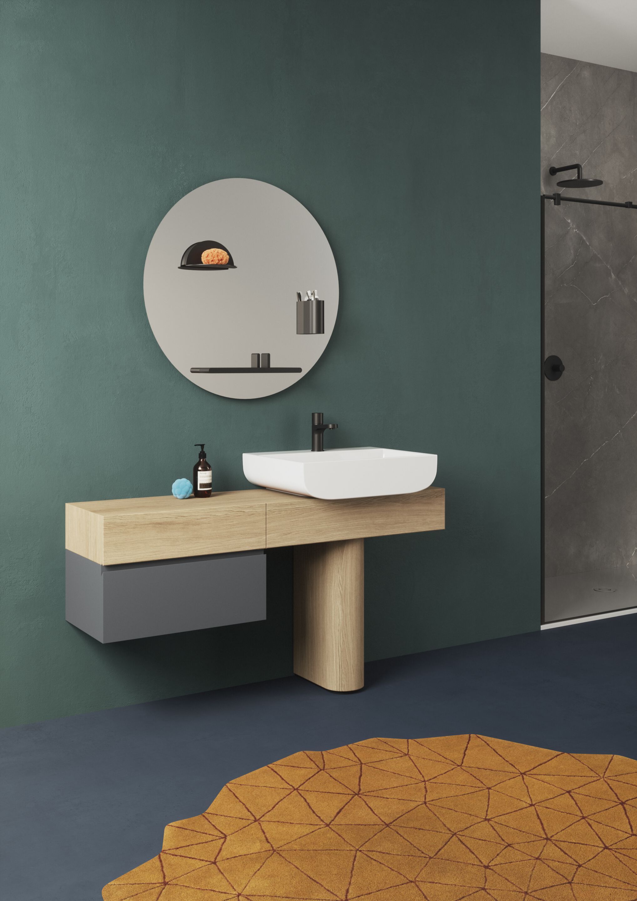 Деревянный умывальник с ящиками Azzurra Ceramica Charlotte ARCH-00117510 - Вид №1