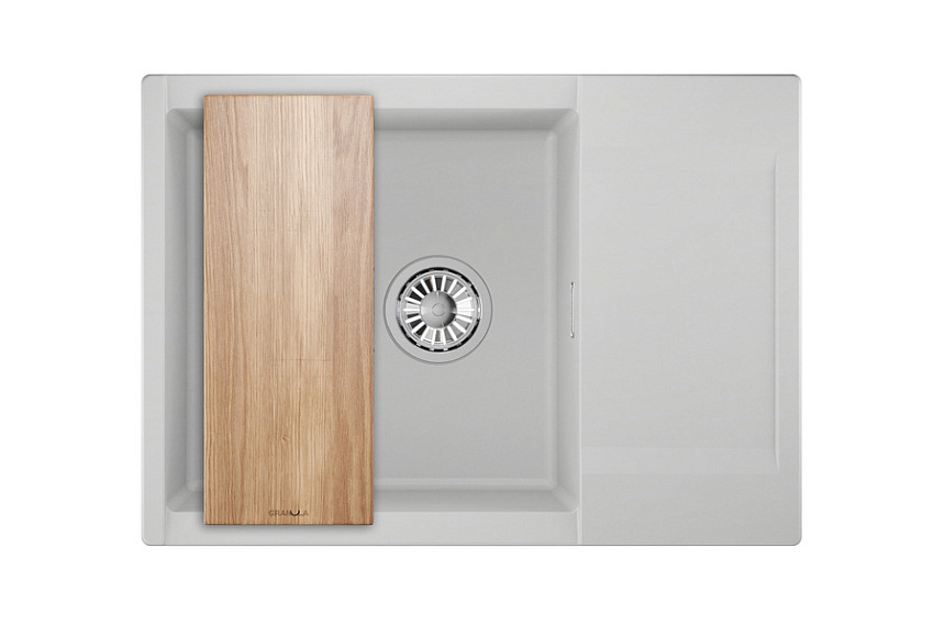 ES-7003, АРКТИК (БЕЛЫЙ), кухонная мойка, кварц, ESTETICA GRANULA 7003-ST257 - Вид №3