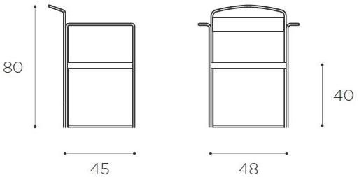 EPÒNIMO Стул из окрашенной стали и кожи с подлокотниками New outline Ol002  - Вид №5