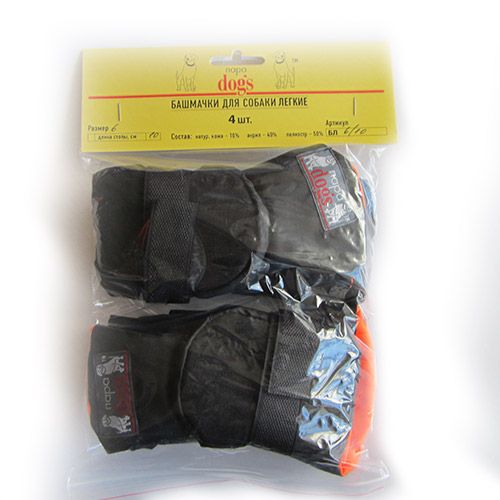 УТ0006436 Башмачки для собак на липучке легкие №6 4шт АНАШКИН 