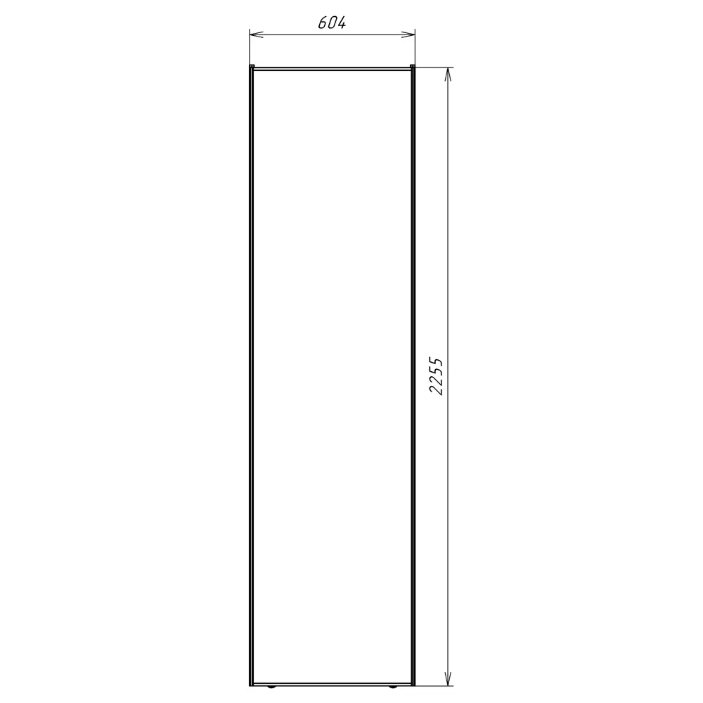 Дверь-купе KONSENSA 225.5x60.4 см с зеркалом профиль черный узкий STLM-2141925 - Вид №10