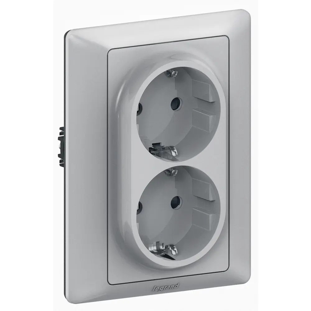 Рамка для розетки 2x2К+3 Legrand VLN-L 1 пост цвет алюминий 82168455 STLM-2073247 Valena Life - Вид №1