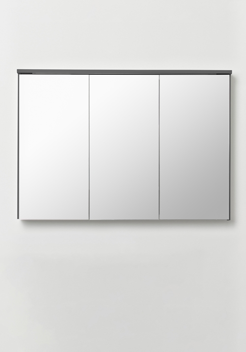 1590721 Шкаф Кромкого Зеркала 1000 Серый Антрацит Hafa  Антрацитовый 