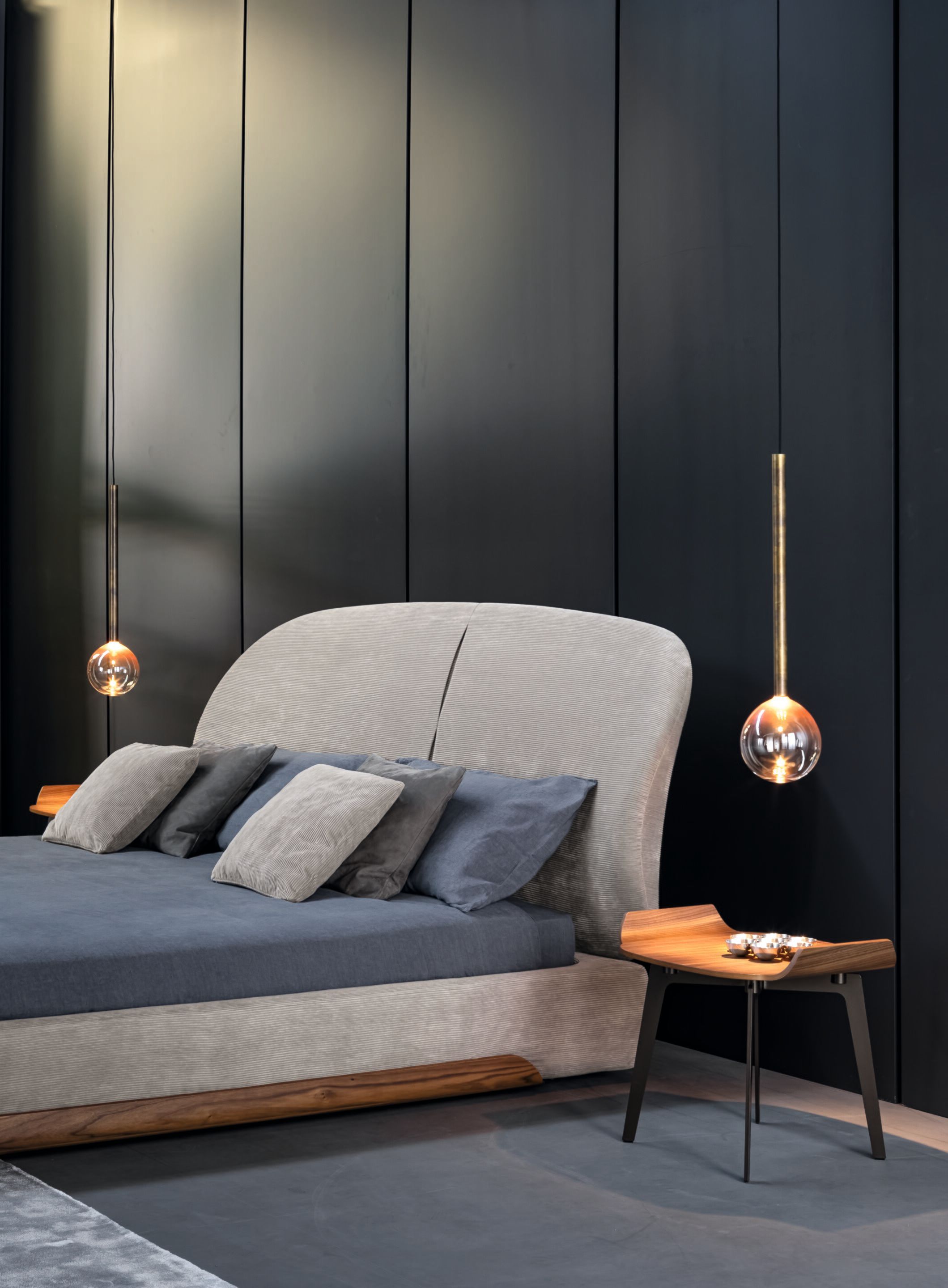 Двуспальная мягкая кровать из ткани BONALDO Olos ARCH-00043469 - Вид №7