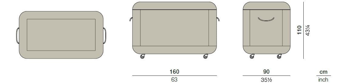 Передвижной садовый контейнер в Batyline® DEDON LA MALLE ARCH-00079822 - Вид №2