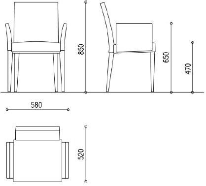 COLLI CASA Стул с обивкой и подлокотниками Taormina sun-id-1457743 - Вид №6
