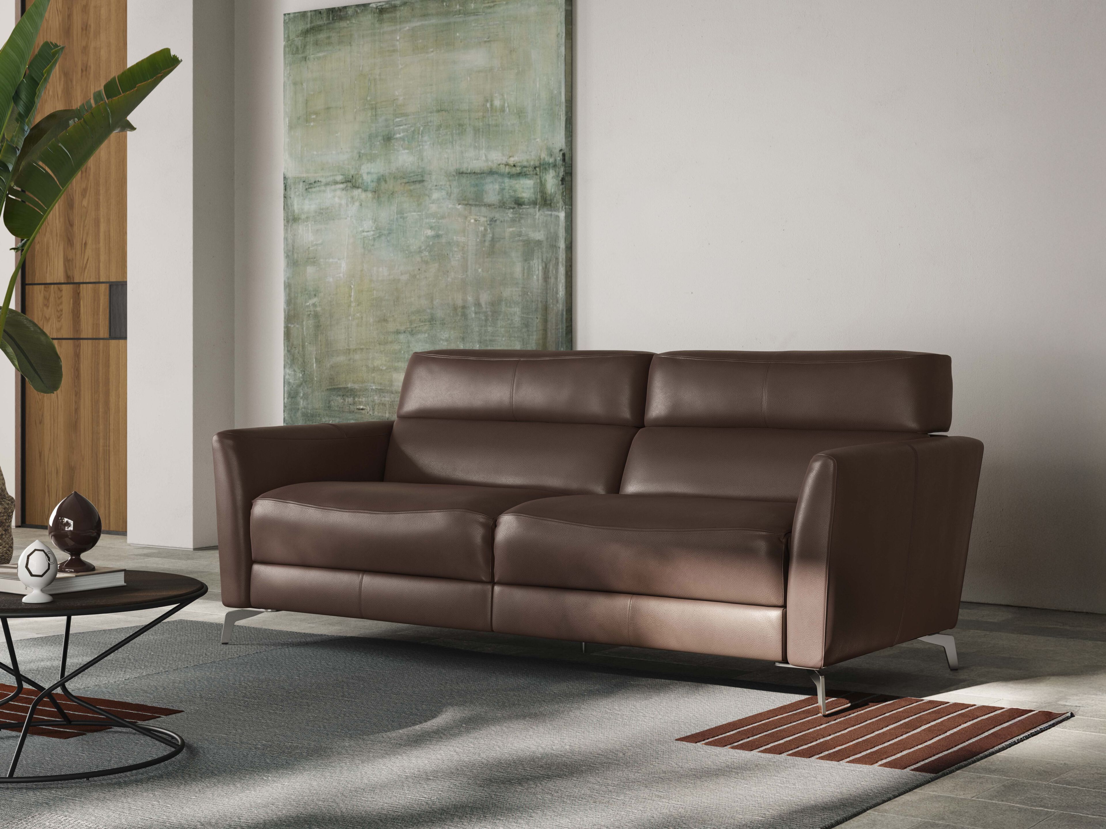 Кожаный диван с подставкой для ног Natuzzi Italia Стэн ARCH-00055192 - Вид №7