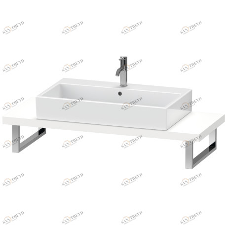 LC100C01818 Консоль для накладной и встраиваемой сверху раковины компакт, Толщина консоли 45 мм L-Cube #LC100C 480 мм Белый матовый, декор Duravit