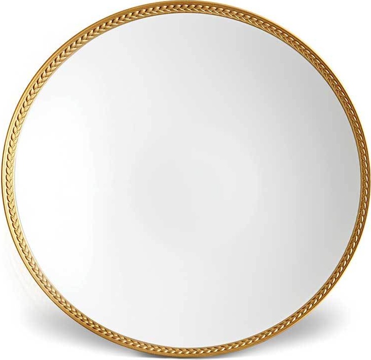 10571415 L’Objet Тарелка суповая 23см "Плетеный шелк" (золотой декор) Фарфор 