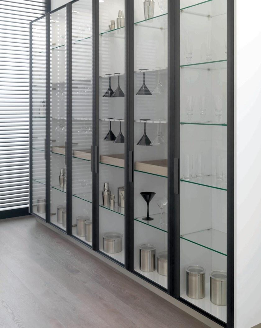 GAMADECOR Встроенная кухня из дерева в современном стиле со встроенными ручками и полуостровом Residence sun-id-1457760 - Вид №3