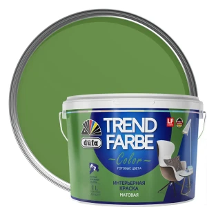 Краска для стен и потолков Trend Farbe цвет Луговая зелень 1 л 81970761 STLM-2147103
