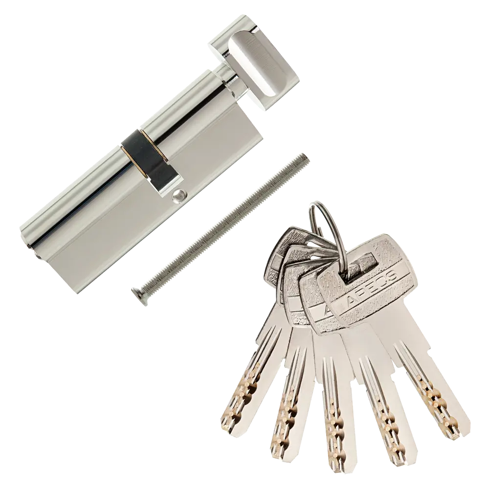 Цилиндр Apecs SM-85(35C/50)-C-NI, 35x50 мм, ключ/вертушка, цвет никель ЦИЛИНДР APECS SM-85(35C/50)-C-NI КЛ-ВЕРТ STLM-2167310 - Вид №1