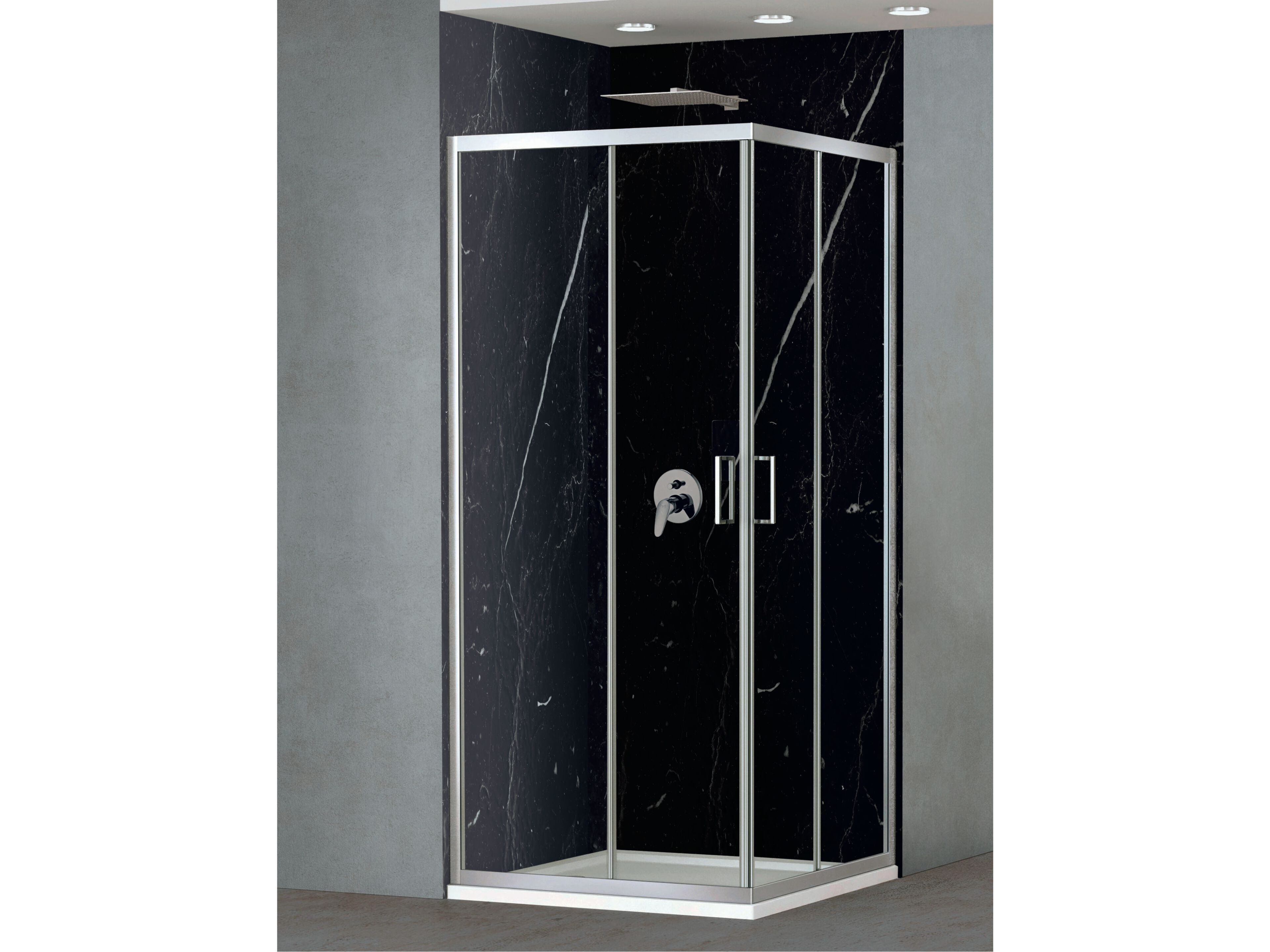 Угловая душевая кабина с раздвижной дверью Metidea Изумруд ARCH-00135359 - Вид №1