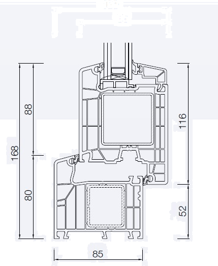 Diquigiovanni Входная дверь ПВХ со стеклянными панелями Dqg 85 smart sun-id-1364962 - Вид №2