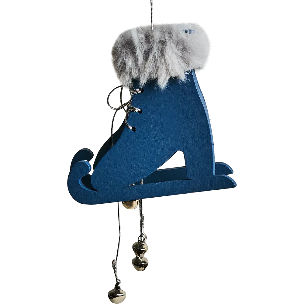 87036559 Елочная игрушка Коньки 9x8.5 цвет синий STLM-1492647 Santreyd  - Вид №1