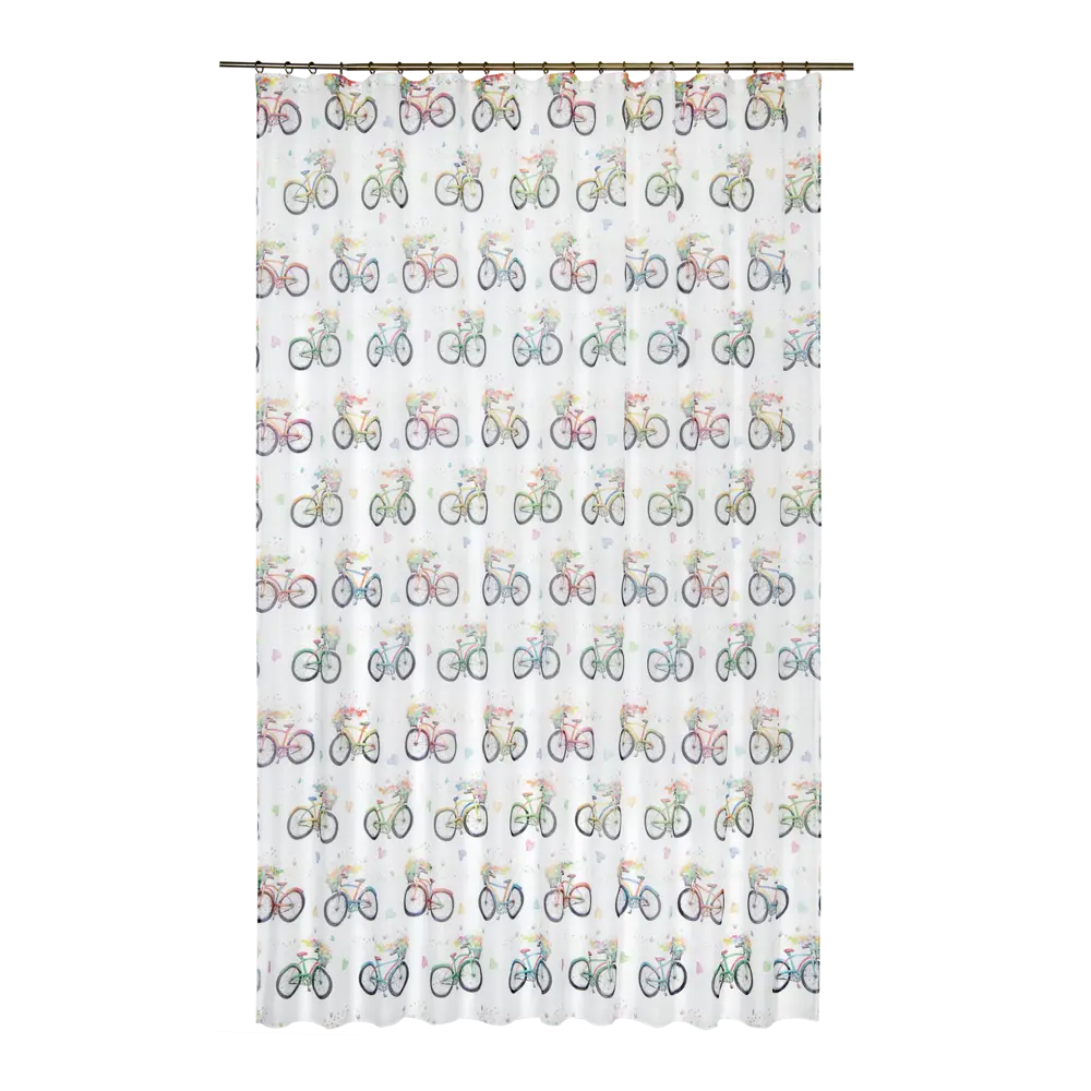 Тюль на ленте «Велосипеды» 250x280 см полиэстер цвет белый 82433361 STLM-2176566 GARDEN 