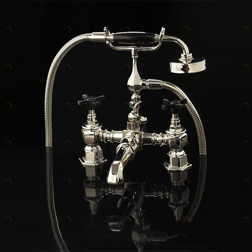 Смеситель на борт ванны ADJBCS30NK Devon Devon JUBILEE BLACK CROSS Devon&Devon
