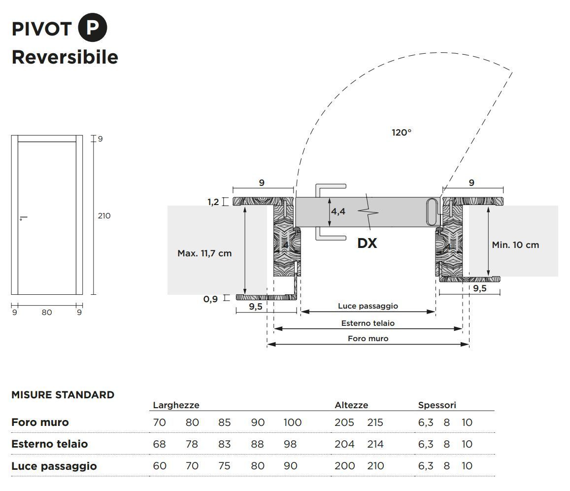 Стеклянная распашная дверь с выдвижными петлями Venus Design Вера ARCH-00026809 - Вид №1