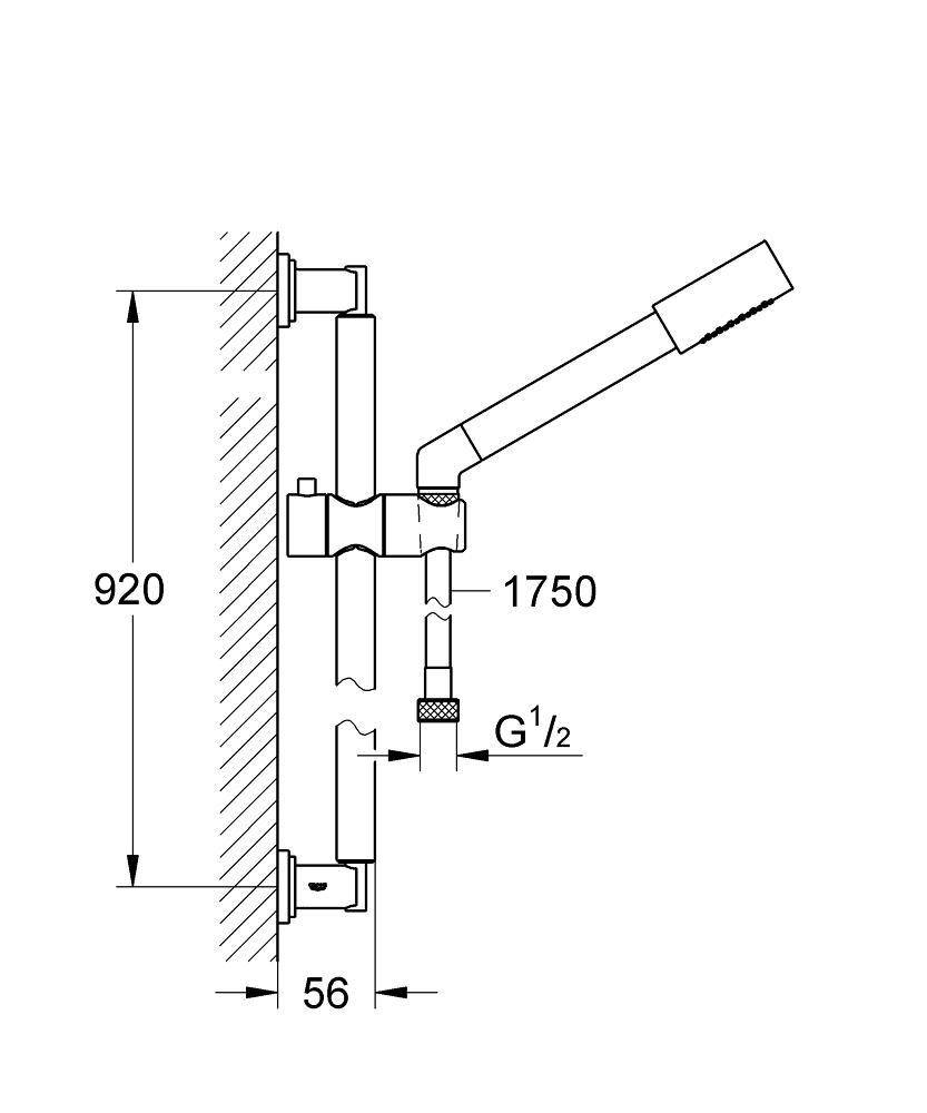 28347000 Душевой гарнитур Grohe Sena хром - Вид №1
