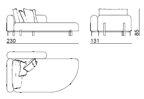 Мягкая ткань Dormeuse Bizzotto Italia ARCH-00039564 - Вид №4