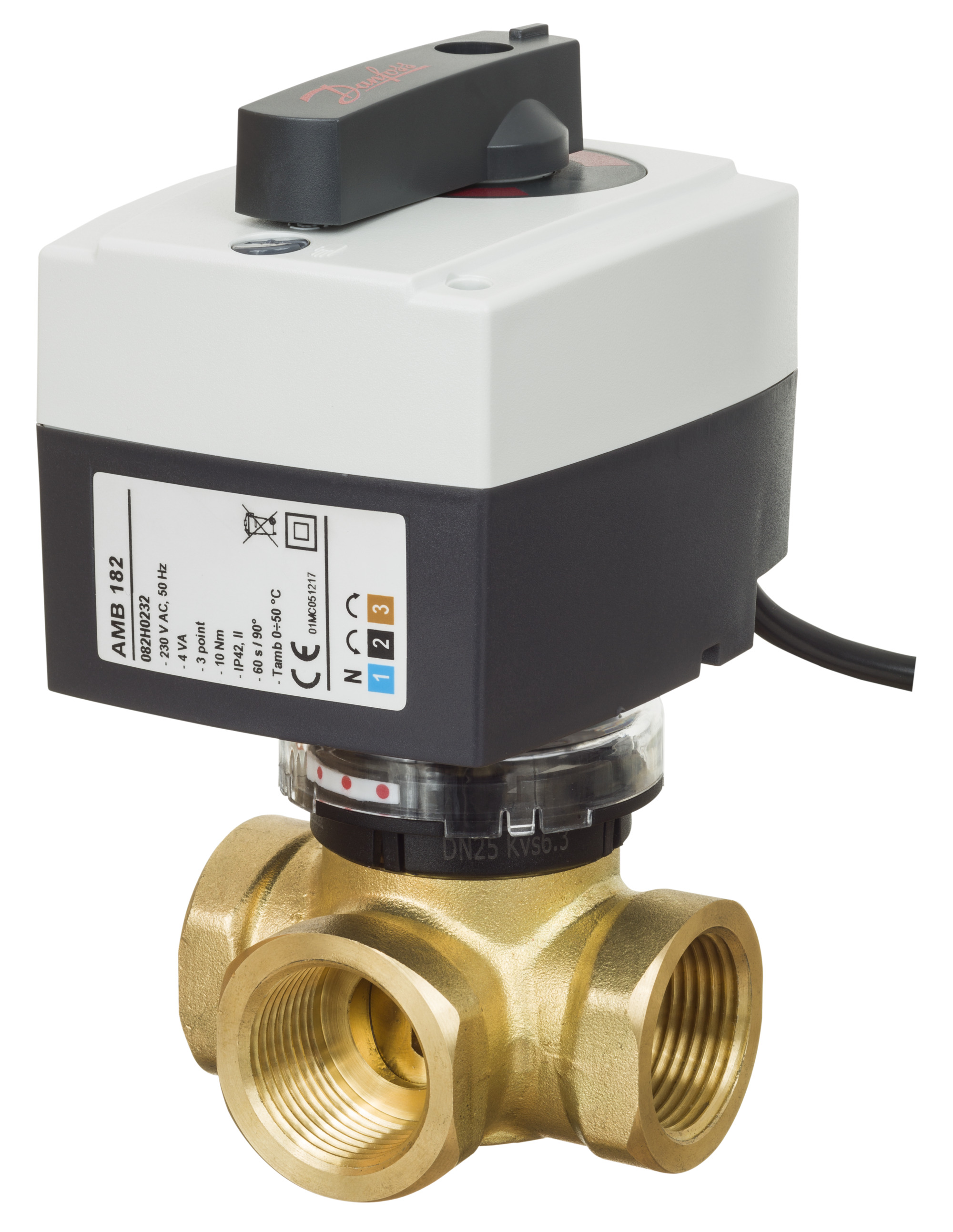 Danfoss Электроприводы серии AMВ для поворотных регулирующих клапанов AMB 162, привод, 230В, импульсный, 120 с 082H0223  - Вид №21