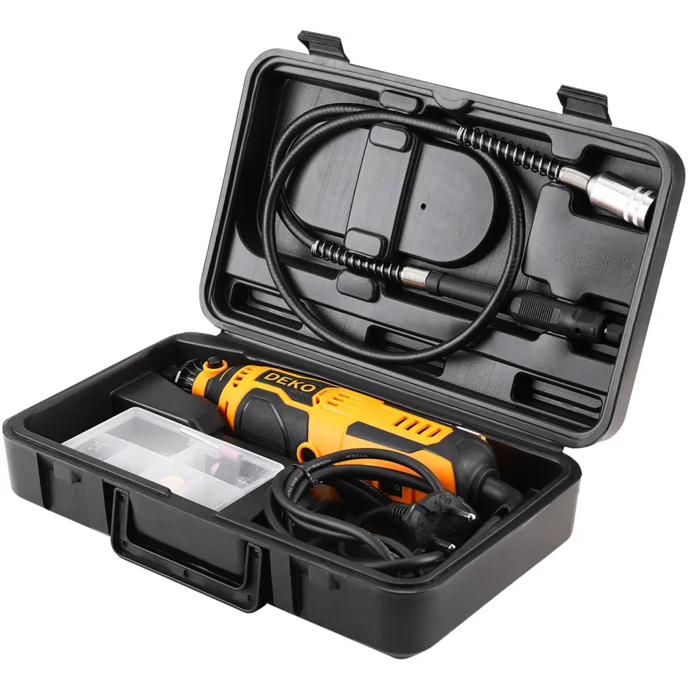 Гравер DEKO ZKRT200E с регулировкой скорости 200 Вт и набором аксессуаров 43 предмета 89370296 STLM-1353508 - Вид №4