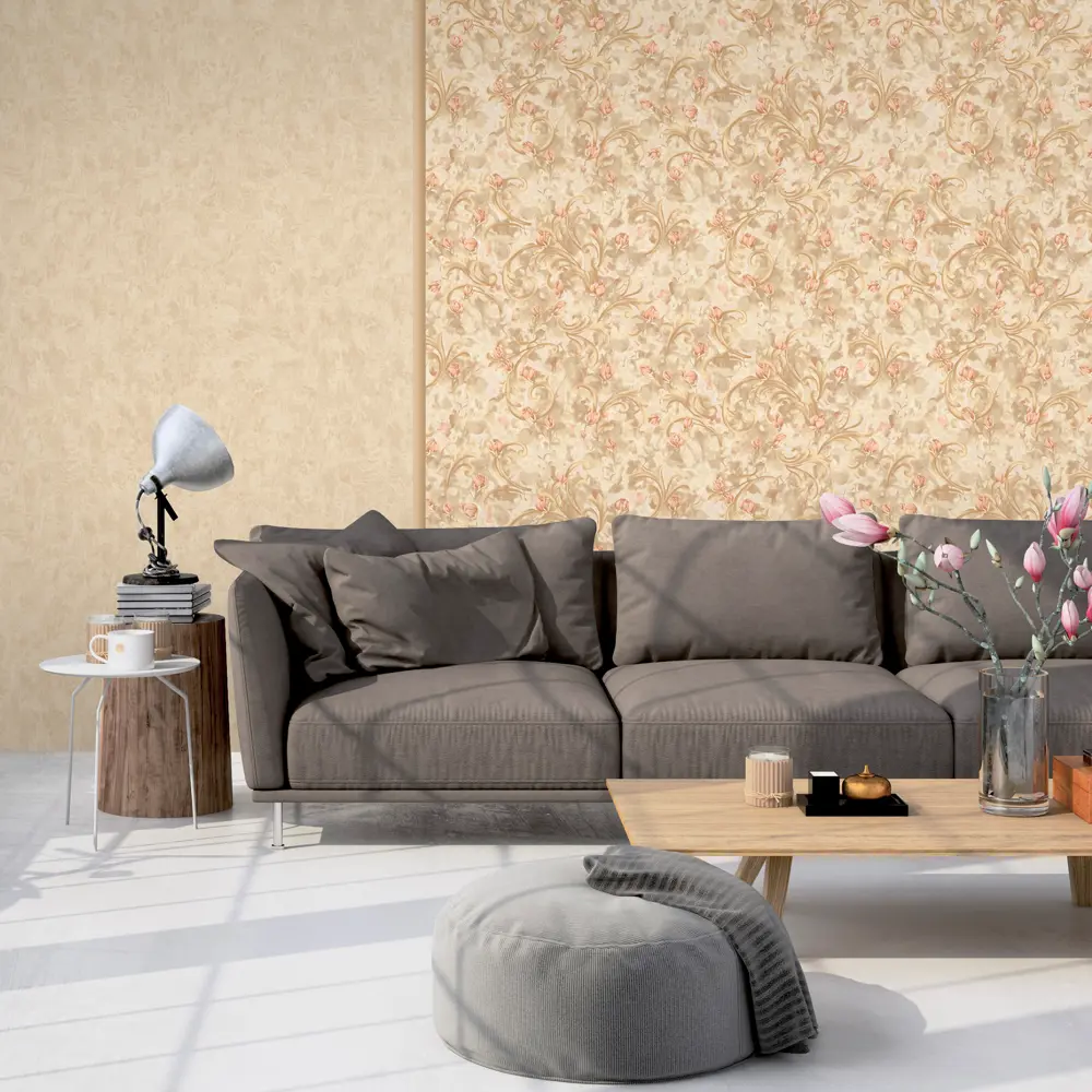 Обои флизелиновые Euro Decor Rosalina бежевые 1.06 м 1159-01 82107821 STLM-2032253 - Вид №3