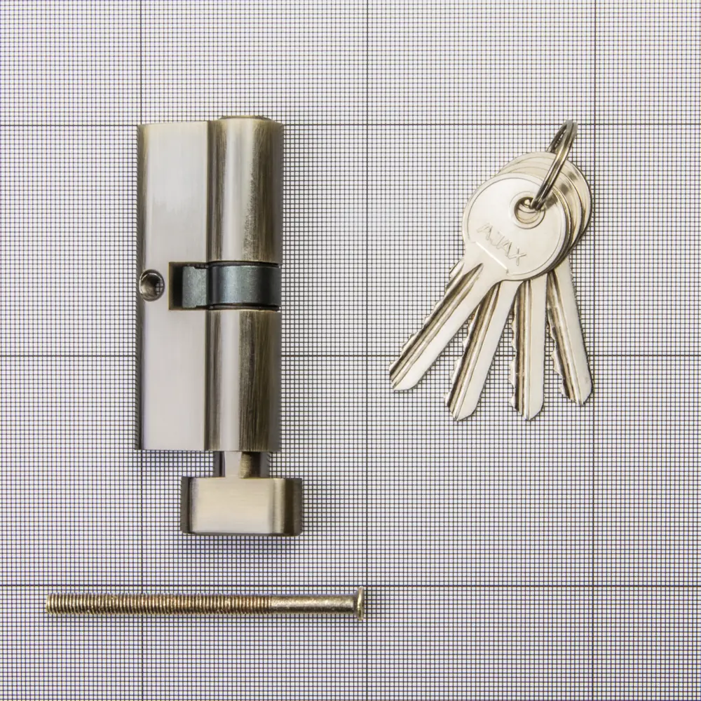 AJAX Цилиндр AX102/70 ключ-вертушка бронза 35×35 мм 83738363 STLM-0044092 - Вид №4