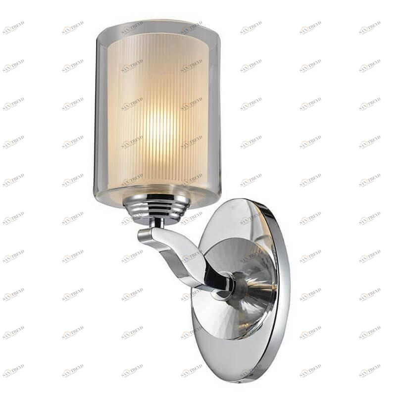 Бра с белым стеклянным плафоном серебристое Newport 7901/A NEWPORT 7900 00-3929385 Белый;серебро 