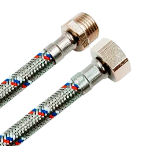 РОСТЕРМ Гибкая подводка для воды 1/2" 200 см с оплеткой из нержавеющей стали 89409398