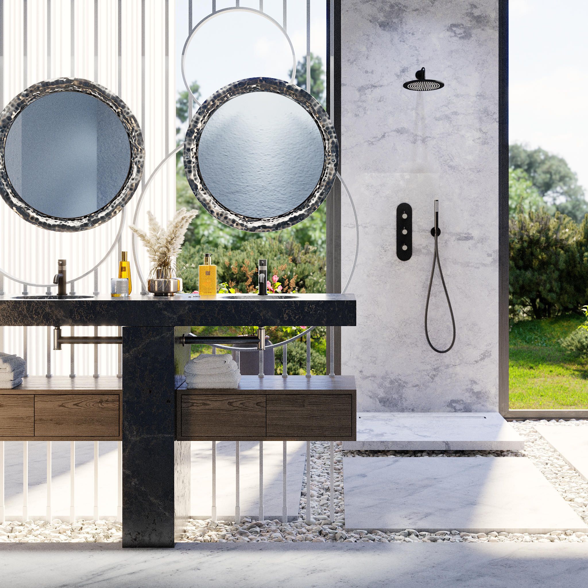 Хромированный латунный смеситель для душа с пластиной Graff Cameo ARCH-00075050 - Вид №2