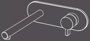 Radomonte Смеситель для умывальника из нержавеющей стали настенный с тарелкой Toox Txq21