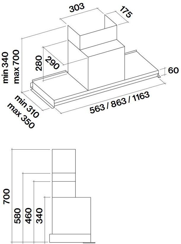 Falmec Встроенная вытяжка из нержавеющей стали со встроенной подсветкой Design sun-id-1422394 - Вид №1