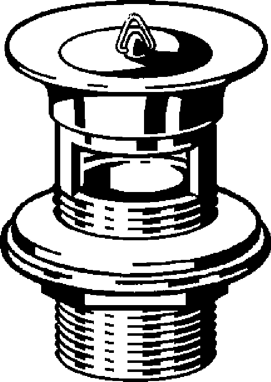 Канализационная арматура  Сифоны для умывальников и биде  Универсальные и донные клапаны VIEGA 129 040 *) Модель 5222.1 Santreyd  - Вид №1